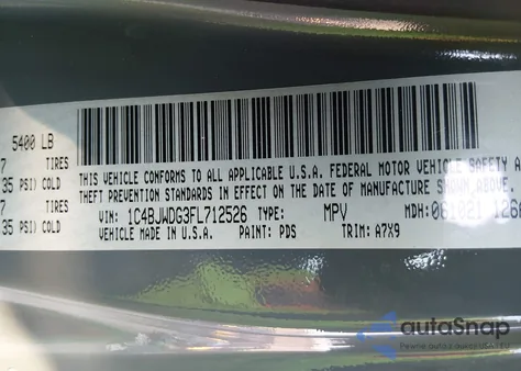 2015 Jeep Wrangler Unlimited Sport из США, поврежденный, VIN 1C4BJWDG3FL712526